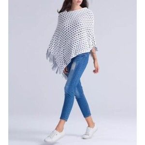 Max Edition Polka Dot Fringe Poncho